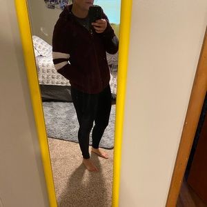 Maroon Sherpa zip up